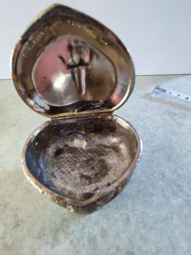 Old Vintage Irish metal Trinket Box.