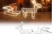 Christmas LED Decorative Reindeer with Sleigh