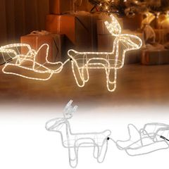 Christmas LED Decorative Reindeer with Sleigh