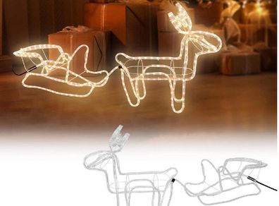 Christmas LED Decorative Reindeer with Sleigh
