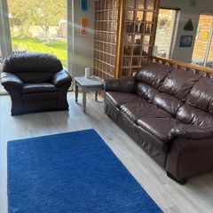 FREE 3-Seater Leather Sofa & Armchair  FREE TO TAKE AWAY