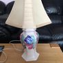Hand painted AVOCA BLUE table lamp Image 7