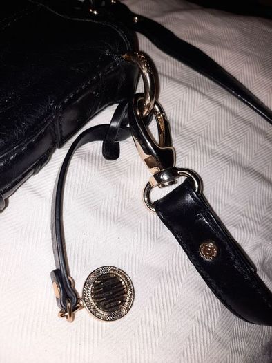 DKNY black leather bag