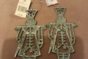 2 x silver/blue hanging nutcracker christmas decorations