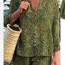 Fab Zara Bloggers Insta Famous Green Print Blouse Image 3