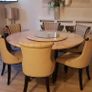 marble table and six chairs Image 7