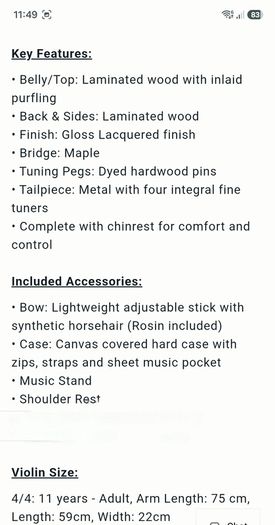 Heartland 4/4 Student Violin bundle