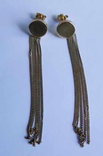 Sterling Silver 925 Gold Plated Dangle Boho Earrings 4,8g