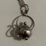 Sterling Silver Necklace with Silver Teapot Pendant Image 2