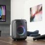 VS-275 Karaoke Machine with 2 Wireless Microphones, Portable Bluetooth Speaker with phone holder, 60w Speaker, Light Effects, Records Singing, TWS, AUX Image 5