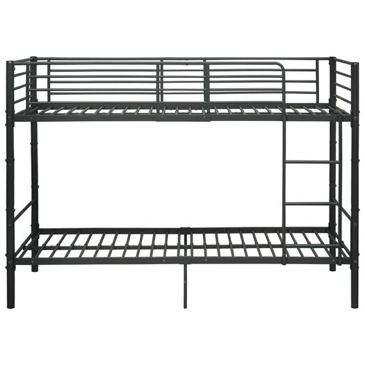 Bunk Bed Black Metal 90x200 cm