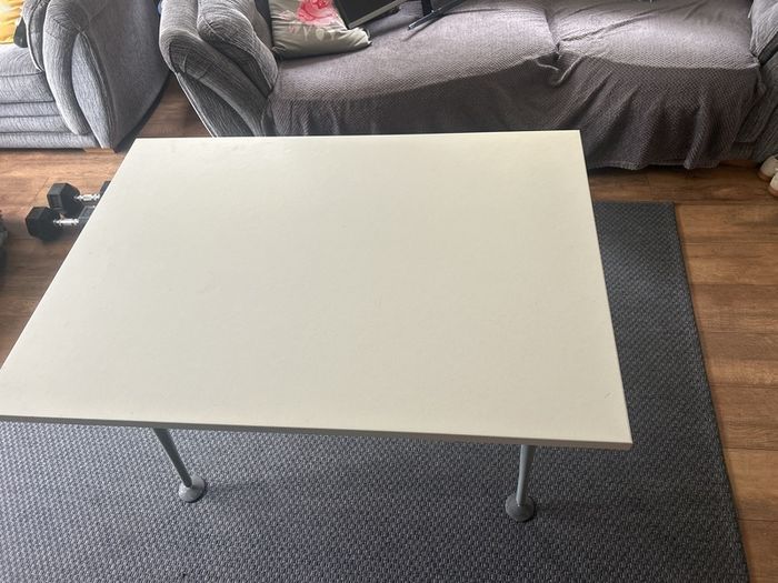 white office desk