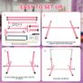 Gymnastics Bar Horizontal Bar with Gymnastic Rings for Kid 13 Height Adjustable Image 3