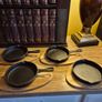 Cast Iron Mini Skillet Set with Wooden Serving Boards (Set of 4) Image 2