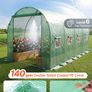 15ft x 7ft Walk-In Polytunnel Greenhouse with Built-In Irrigation System  Galvanised Steel Frame Image 4