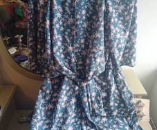 uk10 star print midi 3/4 sleeve