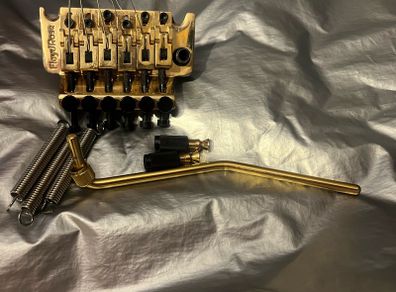 Floyd Rose FRT 1000 Original Tremolo bridge system gold fits Jackson esp charvel Ibanez fender Stratocasters Gibson les Paul electric guitar parts accessories