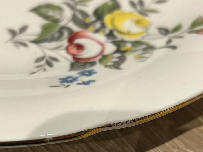 Vintage 1970s Bone China Tea Sets - Floral Pattern with Gold Trim