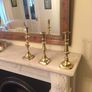 Antique Brass Candlesticks Image 2