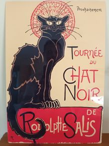 Metal sign Chat Noir