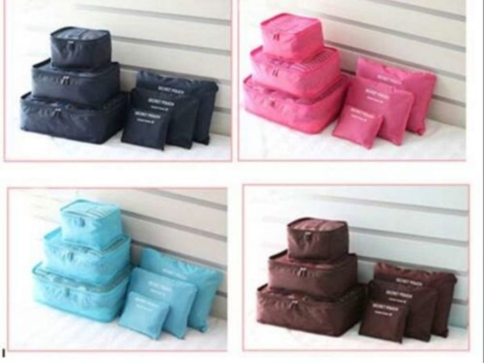 6 piece Luggage organising bags