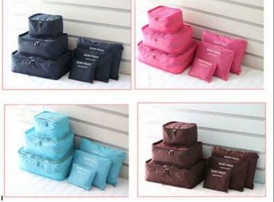 6 piece Luggage organising bags