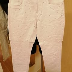 Women's White Pearl Jeans NWOT SIZE 12
