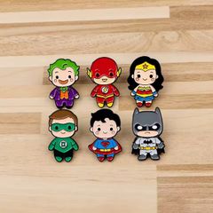 DC Comics Super Hero Enamel Pin Bundle (6-Pack)
