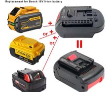 Adapter Converter for Dewalt 20V for Milwaukee 18V Li-ion Battery Converted To for Bosch 18V Lithium-ion Power Tool Use