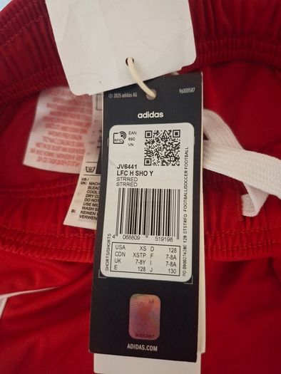 adidas Kids Liverpool FC 25/26 Home Shorts (Size 7/8 Years)