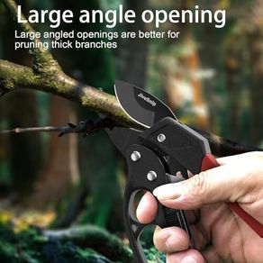 JiveSnip Professional Ratchet Anvil Pruning Shear Ratcheting Mechanism, Reinforced Design Handle Professional Bypass Garden Secateurs for Plants, Hedges, and Flowers
