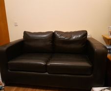 2 seater black sofa