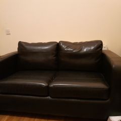 2 seater black sofa