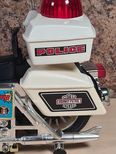 Vintage Son Ai Toys Motorcycle Police Jumbo Cycle Lights And Sounds 1984 Boxed Toy Collectable