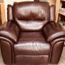 Brown Leather Recliner Image 2
