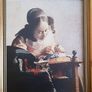 Vintage "The Lacemaker" by Jan Vermeer Image 3