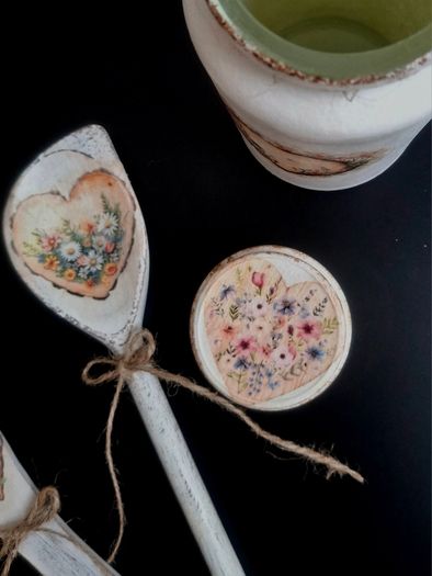 Set of  3 Decorative Kitchen Utensils in the Jar
