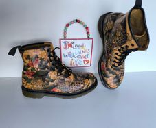 Dr Martens 1460 Tattoo koi fish Japanese ankle boots UK12 EU47 US13