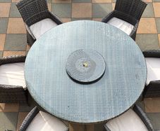 6 Seater Round Rattan Furniture Table & Chairs