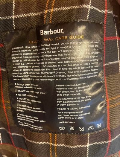 Authentic Barbour Ashby Wax Jacket XL