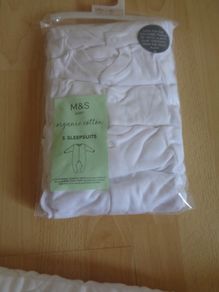 M&S Organic Sleepsuits x 5 for Sale