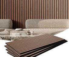 Walnut Wall Panels Acoustic 4pcs (30.6Sq FT)