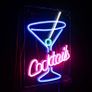 Cocktails Neon Signs Pink Blue Led Neon Lights Cocktail Glass Letter Neon Light Sign USB Sign Light for Wall Decor for Home Bar Club Party Home Kitchen Hotel Gift (FREE POSTAGE) Image 3