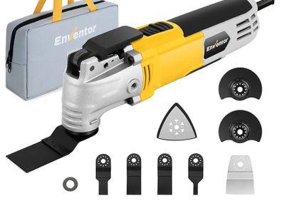 NEW SALE Oscillating Multi Tools, 300W 15000 22000 OPM Electric Corded Multi Tool, 6 Variable Speeds, 3 degree oscillation Angle, Quick-fit Blade Design, with 28pcs Accessories for Cutting, Sanding, Scraping