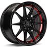 15"Japan Type Black  Alloy Wheels Chevrolet Citroen Dacia Fiat Honda Hyundai Kia Mazda Mitsubishi Nissan Renault Suzuki Seat Toyota VW 4x100 / 4x114,3 Image 3