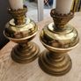 a lovely pair of old brass lamps Image 2