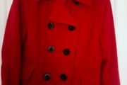 Red wool short  coat double breasted. 16
