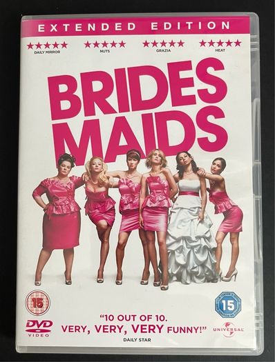 Bridges Maids. DVD Movie. Staring Maya Rudolph, Rose Byrne and Melissa McCarthy.