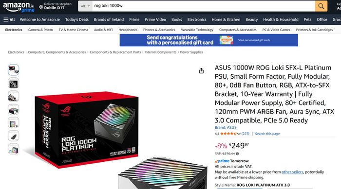 Asus Rog Loki 1000w Platinum Psu