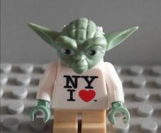 For sale is authentic lego I love ny yoda minifigure with official lego logo